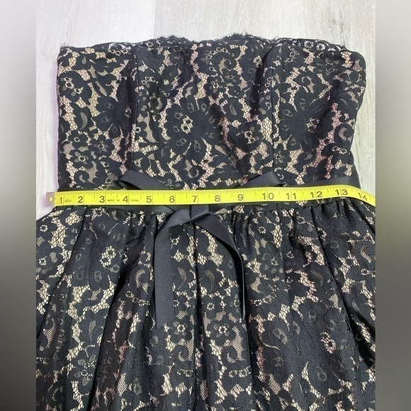 Neiman Marcus Target Robert Rodriguez Black Lace Strapless Cocktail Dress, Sz 8 - Picture 15 of 16